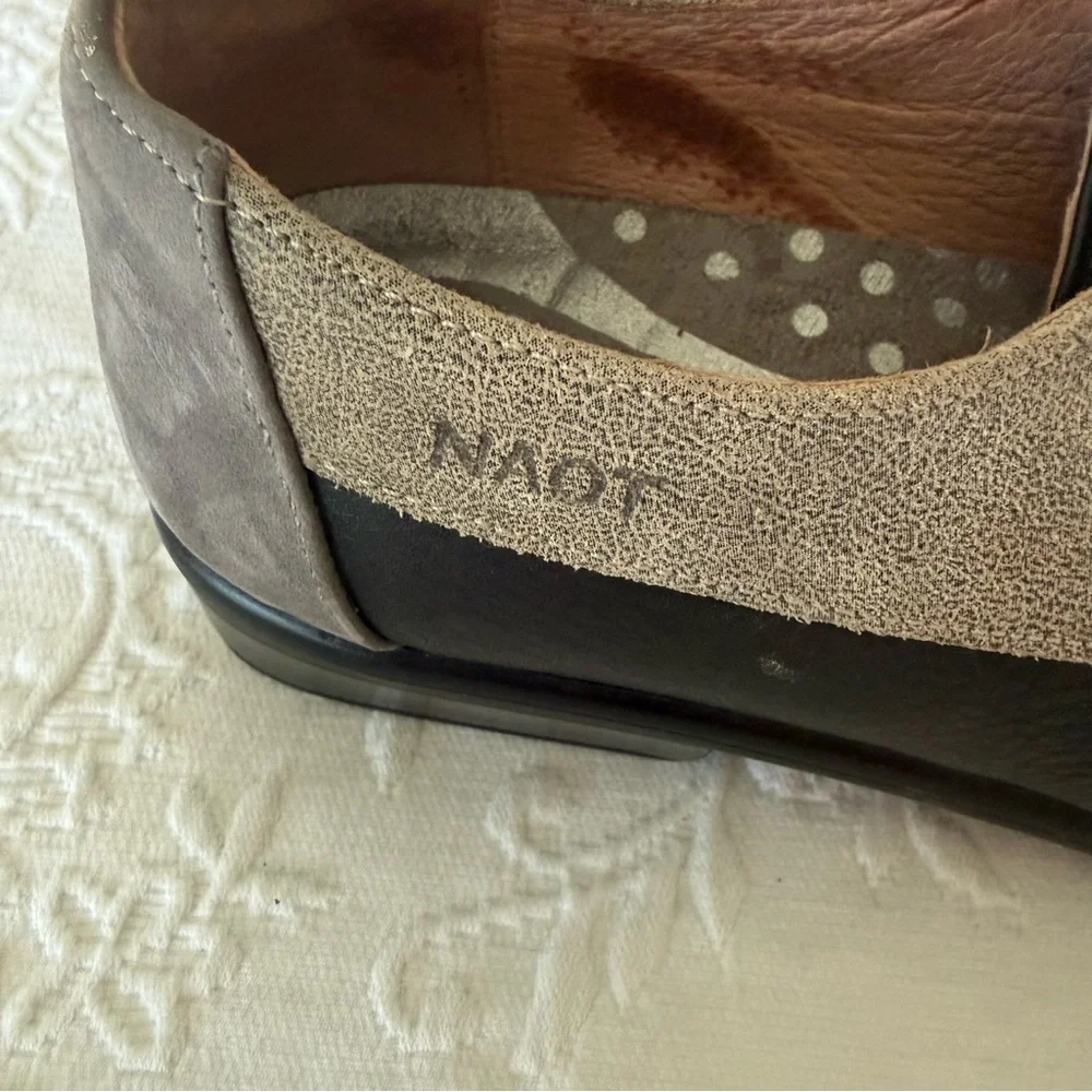 NAOT Kedma Black and Gray Lace Up Dress Shoes size 7